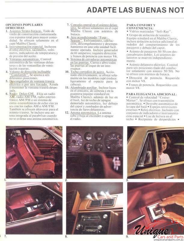 1978 Chevrolet Malibu Chile Brochure Page 8